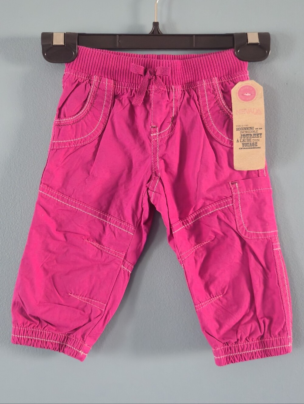 NWT Vintage Bright Pink Pants For Baby Girl By Nevada
